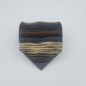 Mens Necktie Haggar clothing co. Tan and Blue, Size Is 57in x 4in Vintage